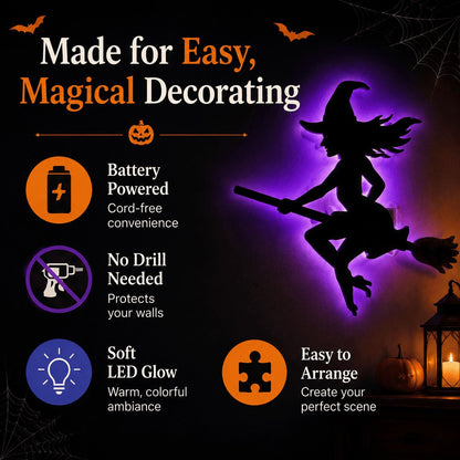 🎃Halloween HOT SALE 60% OFF 🥳💞50K+ SOLD! 👻 Halloween LED Silhouette Wall Light Stickers