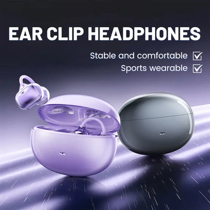 Open-Ear Clip Cordless Bluetooth 6.0 Earbuds with Ear Hook