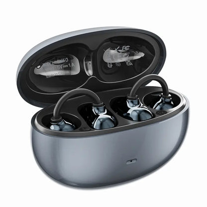 Open-Ear Clip Cordless Bluetooth 6.0 Earbuds with Ear Hook