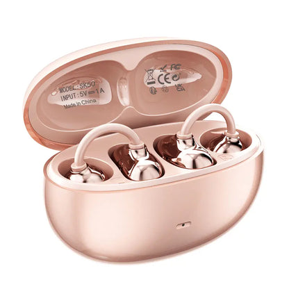 Open-Ear Clip Cordless Bluetooth 6.0 Earbuds with Ear Hook