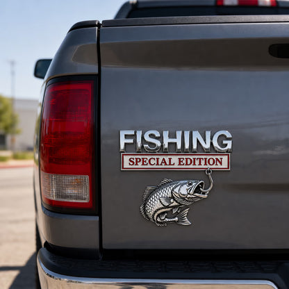 🔥 🎣 Fishing Special EditionTM Premium 3D Metal Vehicle Emblem Badge