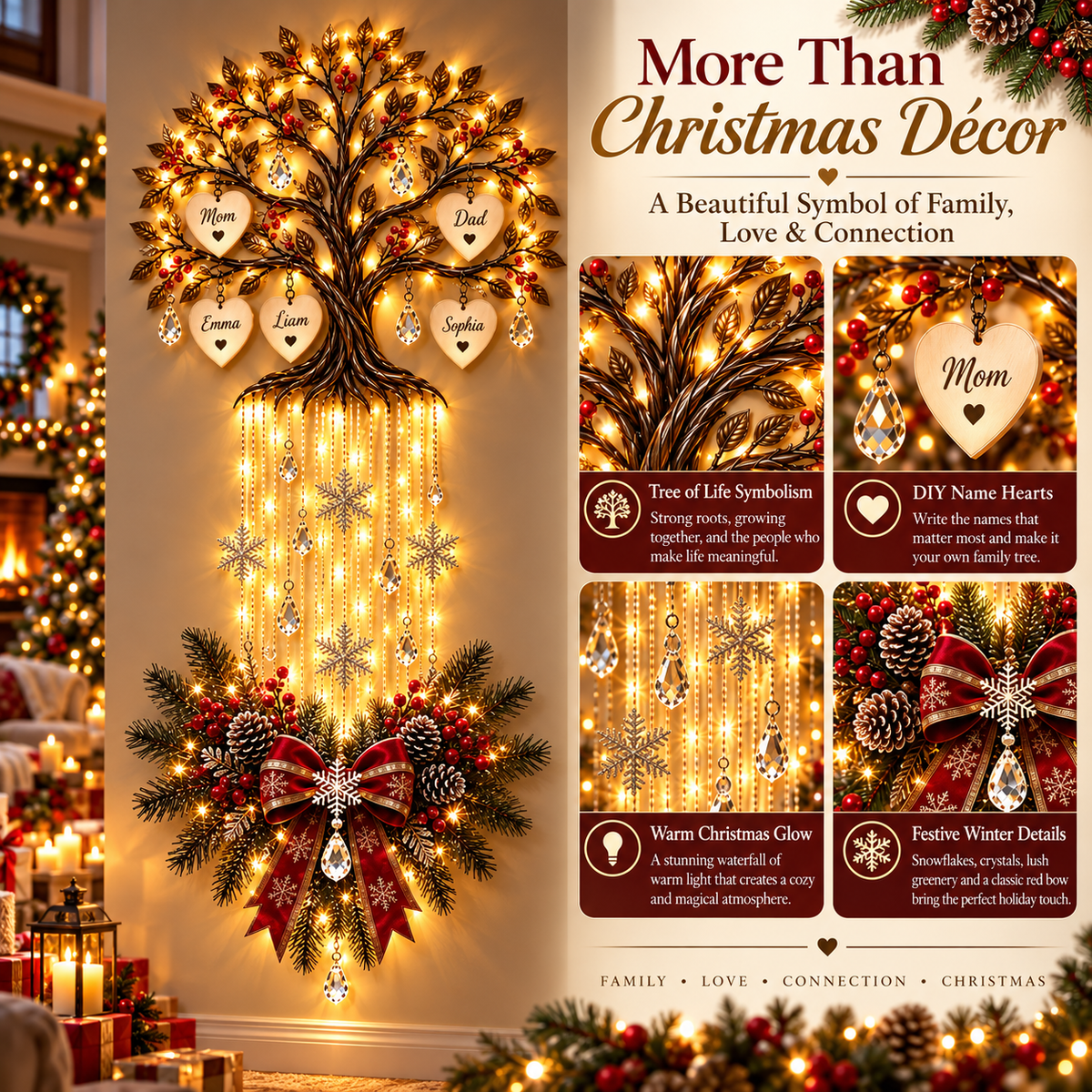 Our Family Tree™ Personalized Lighted Wall Decor