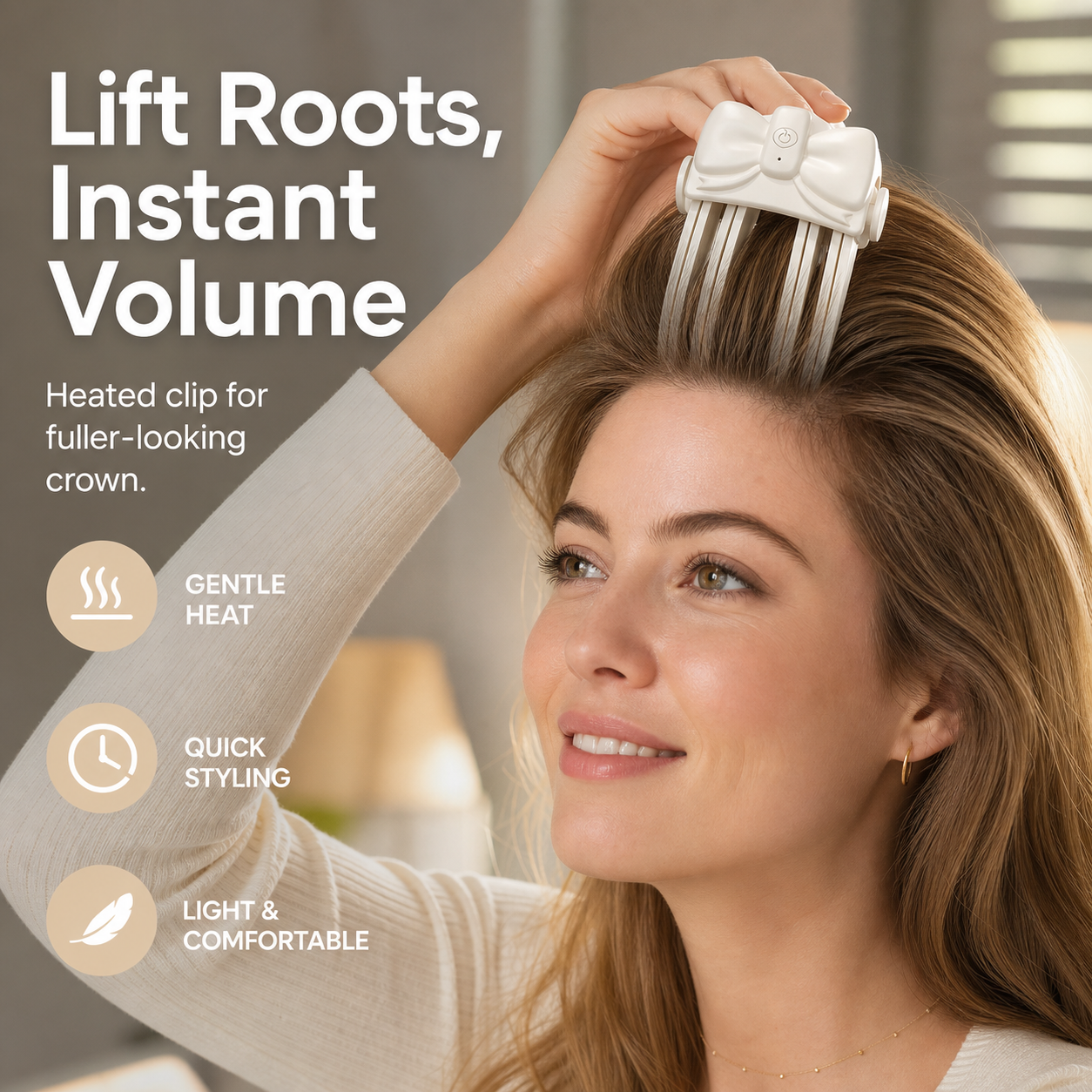 ✨ 2026 Sale — Over 18,000 Sold! 💎📢📢 50% OFF !! ⏰💨 Wireless Heated Root Lift Clip – Salon Volume, Zero Effort ✨