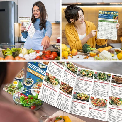 🥗Feel More Confident About Everyday Meals - 3-Piece Mediterranean Meal Planning Set With A 28-Day Guide And 80 Recipes🍋