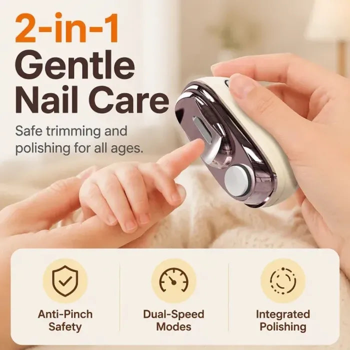 💗LAST DAY SALE 49% OFF⚡50K+ SOLD💕🌟2-in-1 Safe Electric Nail Clipper