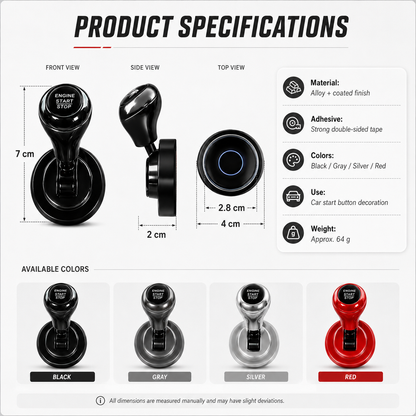 One-Touch Start Lever – Turn Your Push-Start Button Into a Fun, Sporty Metal Ignition Switch 🚗