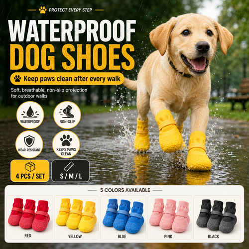 🐶🐱🐾No More Dirty Paws – Waterproof Non-Slip Dog Shoes for Rain, Mud & Outdoor Walks
