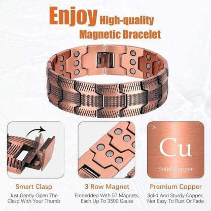 📢📢50% OFF !!🎁 Copper magnetic bracelet--Relieve fatigue and promote blood circulation