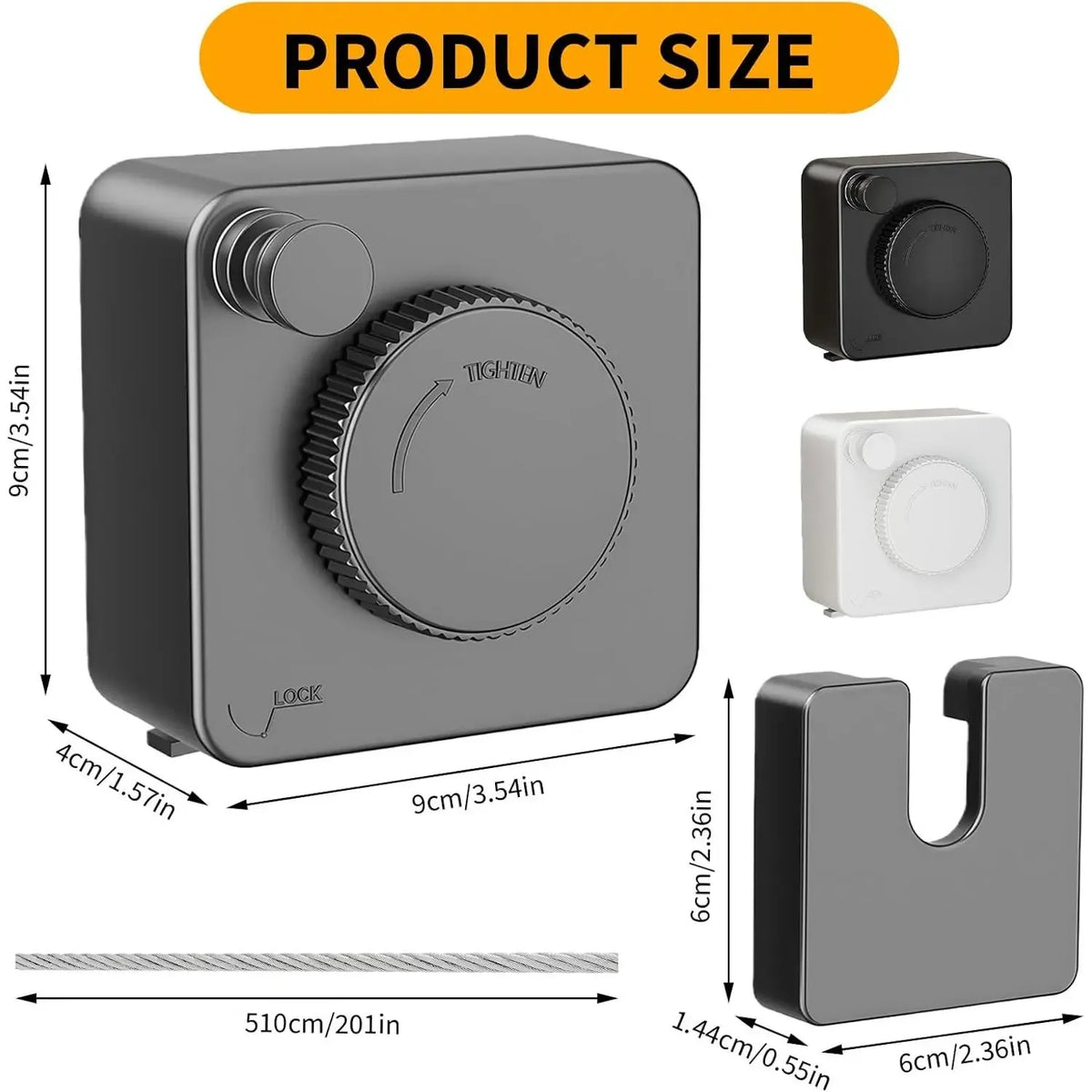 🧺 Retractable Stainless Steel Clothesline – Dry More, Save Space