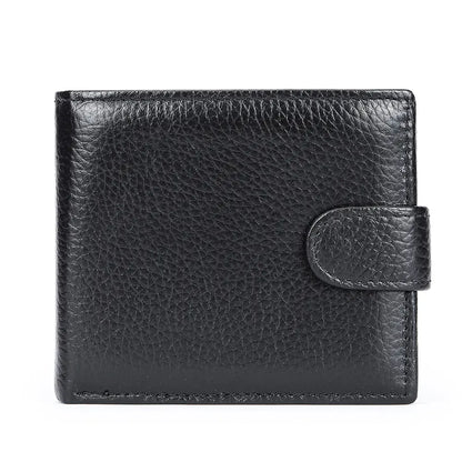 Billetera Bifold de Cuero de Vaca de Grano Superior para Hombre – Diseño Clásico, Amplio Almacenamiento