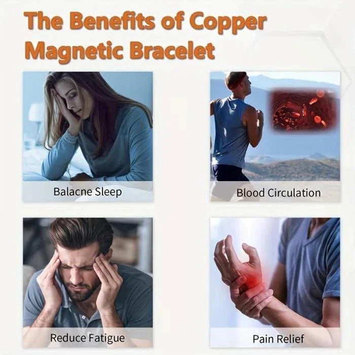 📢📢50% OFF !!🎁 Copper magnetic bracelet--Relieve fatigue and promote blood circulation