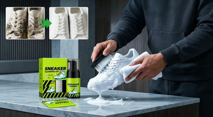 Shoe Care Kit: Shoe cleaning and care kit including dry cleaner, stain removal wipes, basketball shoe cleaner, and dedicated brushes