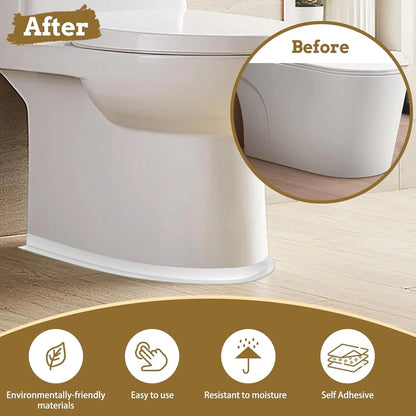 🚰 Self-Adhesive White Caulk Tape – PE Waterproof Sealant Strip