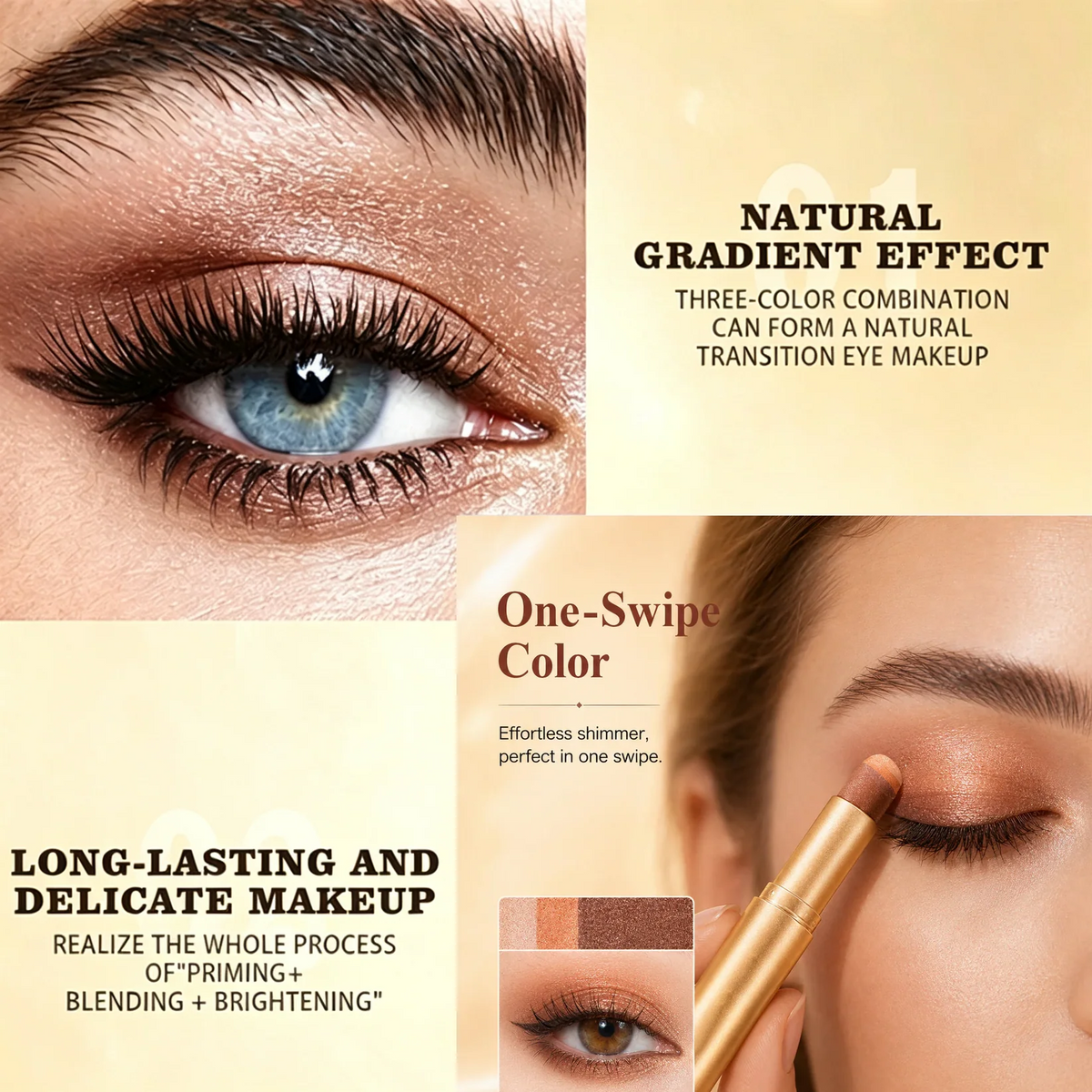 🏆Flash Sale⚡50K+ SOLD! Almost Gone-💥3 Color Eyeshadow Stick