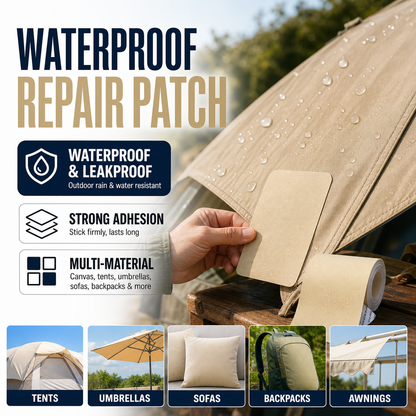 ⛺50% OFF NOW !🔧 Quick Repair Without Sewing – Self-Adhesive Patch for Tarps, Tents & Outdoor Materials