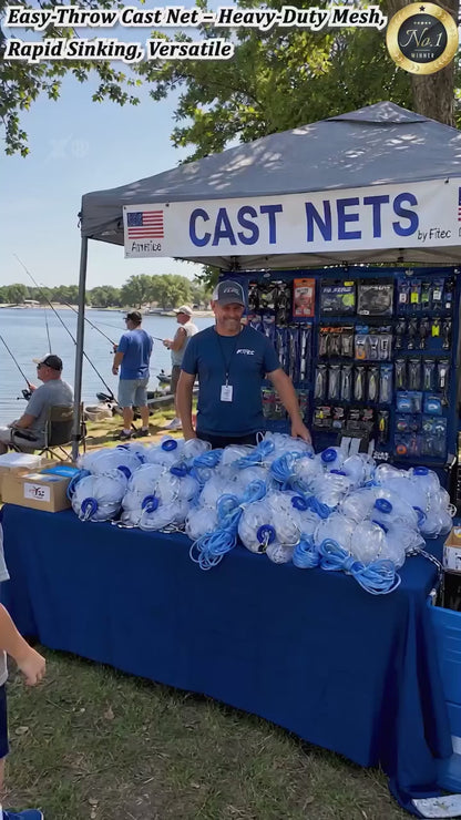 📢📢50% OFF !! ⏰ Easy-Throw Cast Net – Heavy-Duty Mesh, Rapid Sinking, Versatile 🌊