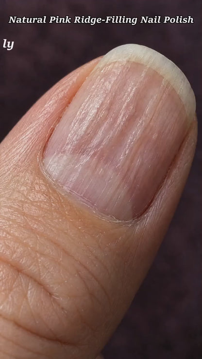 Glossy Nude Pink Nail Ridge Filler and Smoothing Liquid for Uneven Nails 12ml