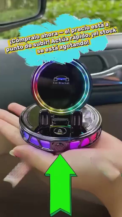 🎁2026 New Arrivals 50% OFF💥RGB Electric Car Phone Mount with Wireless Charging – Auto-Clamping & 15W Fast Charge ⚡