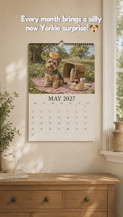 🐶📅2027 Yorkshire Terrier Wall Calendar