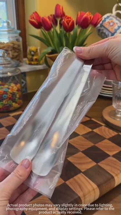 🥄 Long-Handle Stainless Steel Dessert Spoon