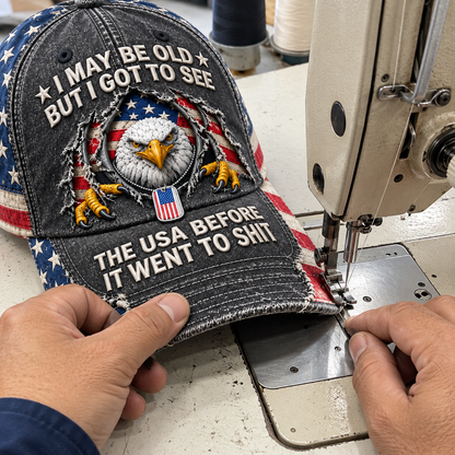 🦅 “I May Be Old” Vintage Eagle Cap