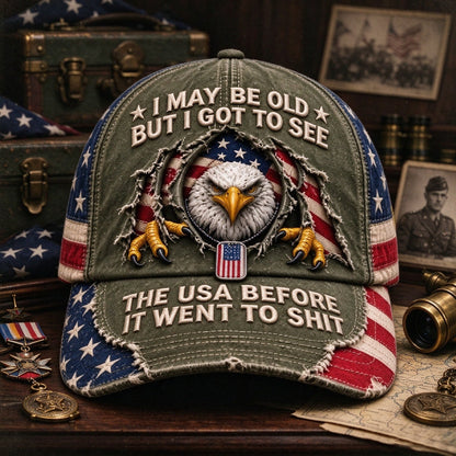 🦅 “I May Be Old” Vintage Eagle Cap