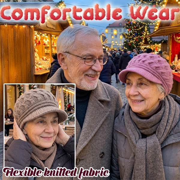 Cozy Knit Visor Beanie with Brim