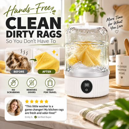 Limited Sale 55% OFF🎁Free your hands🥰Wireless Charging Mini Washing Machine