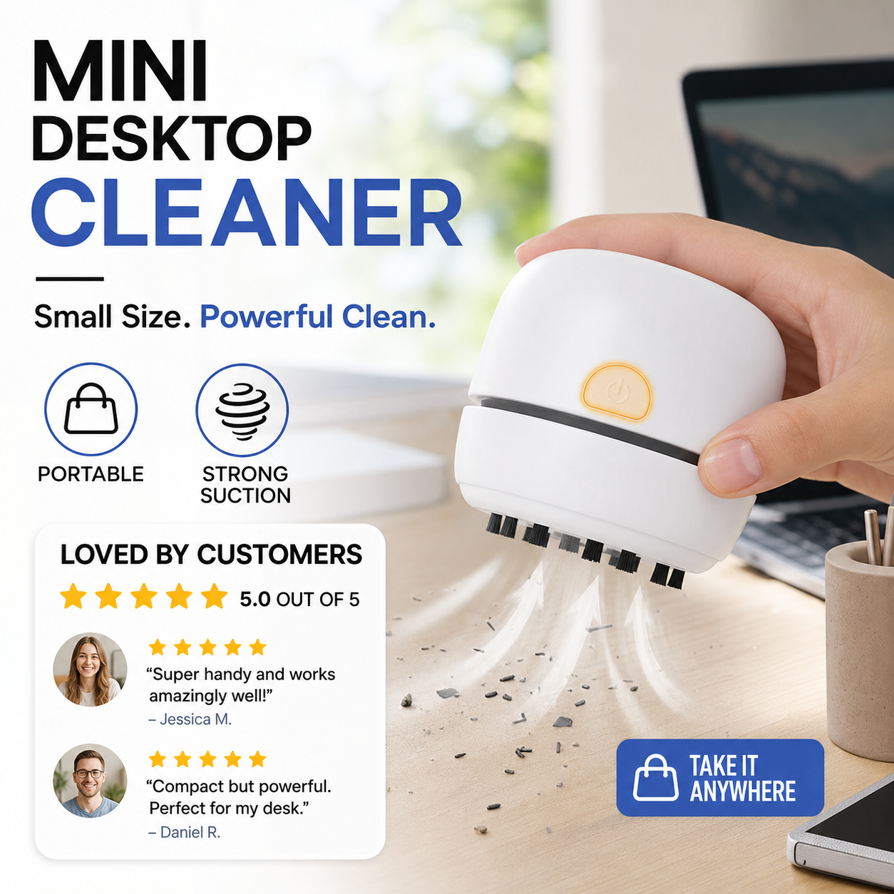 Portable Mini Desk Vacuum Cleaner