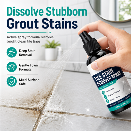 🧼🎯Grout Cleaning Spray – Easy Care for Tile Lines & Damp-Area Stains