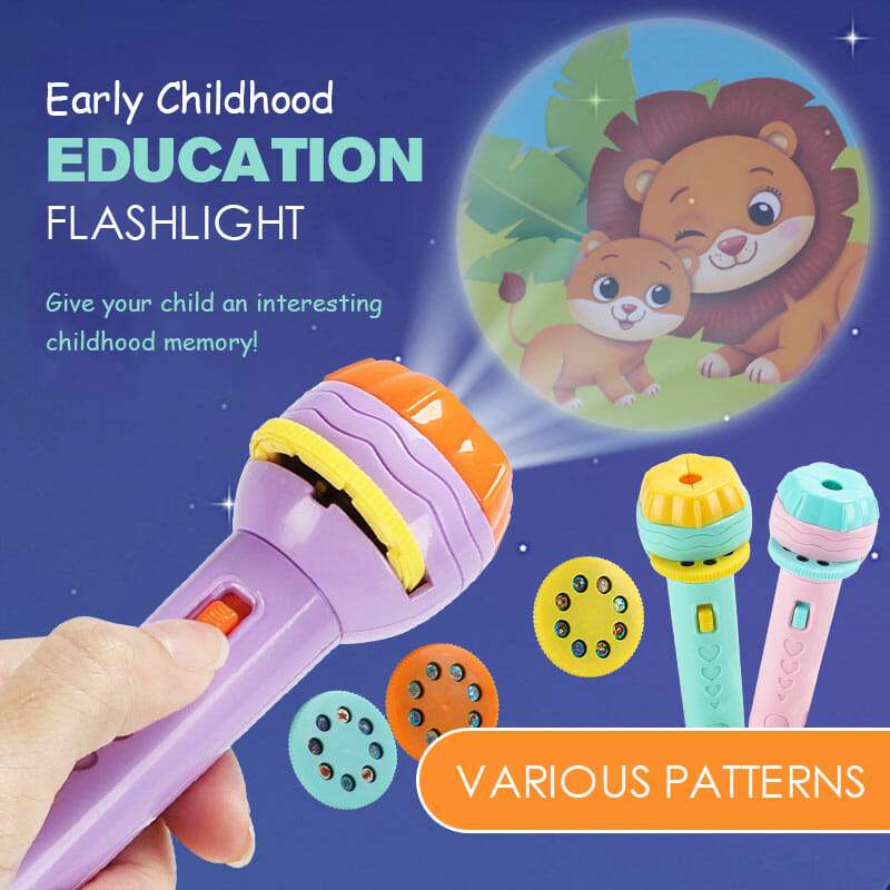 🥳2026 HOT SALE🥳💞50K+ SOLD!🧸🔦 50% OFF! Children‘s Projection Torch – 80 patterns, optical play. Soft light protects eyes. Perfect for bedtime stories & curious minds. 🌙💤