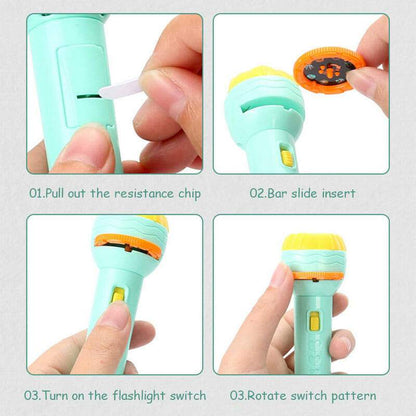 🥳2026 HOT SALE🥳💞50K+ SOLD!🧸🔦 50% OFF! Children‘s Projection Torch – 80 patterns, optical play. Soft light protects eyes. Perfect for bedtime stories & curious minds. 🌙💤