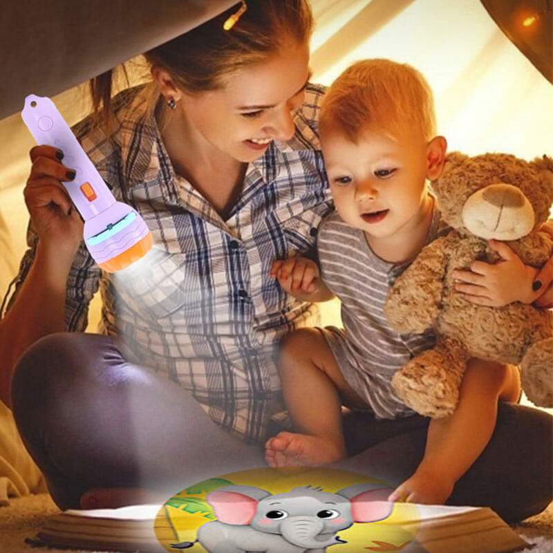 🥳2026 HOT SALE🥳💞50K+ SOLD!🧸🔦 50% OFF! Children‘s Projection Torch – 80 patterns, optical play. Soft light protects eyes. Perfect for bedtime stories & curious minds. 🌙💤