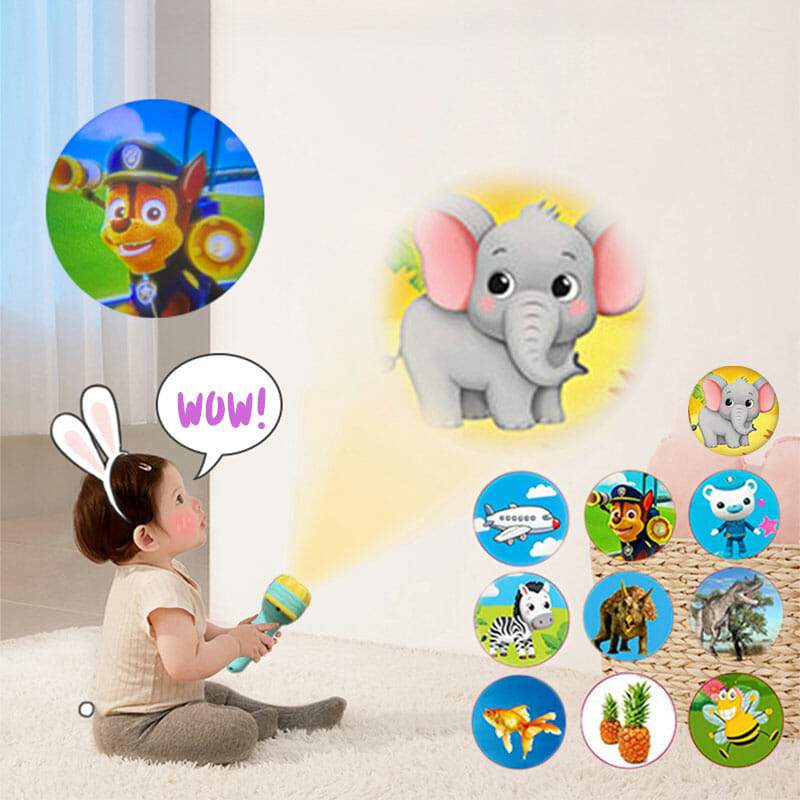 🥳2026 HOT SALE🥳💞50K+ SOLD!🧸🔦 50% OFF! Children‘s Projection Torch – 80 patterns, optical play. Soft light protects eyes. Perfect for bedtime stories & curious minds. 🌙💤