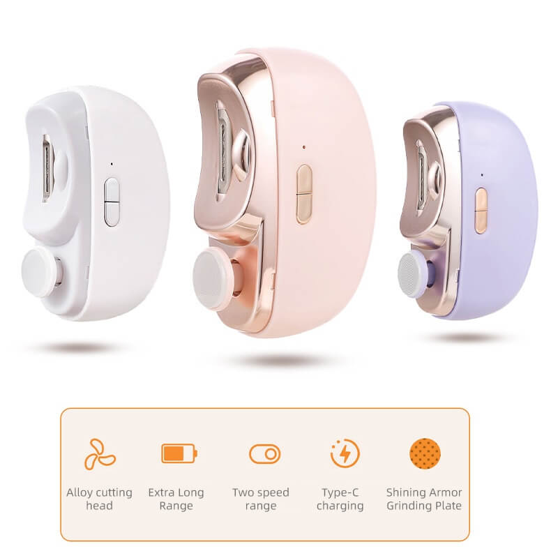 🎁 Perfecto para todas las edades 👵👶 Cortaúñas eléctrico automático 3 en 1 con pulido - 🌟Seguro y conveniente🌟
