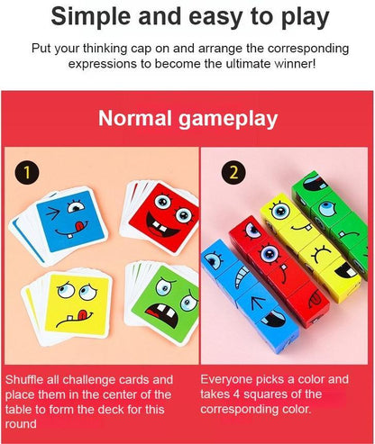 5D Puzzle Faces Changing Game - Family Fun with Interactive Expressions, Boosts Creativity & Logic Skills 👨‍👩‍👧‍👦✨