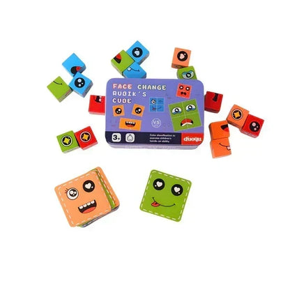 5D Puzzle Faces Changing Game - Family Fun with Interactive Expressions, Boosts Creativity & Logic Skills 👨‍👩‍👧‍👦✨