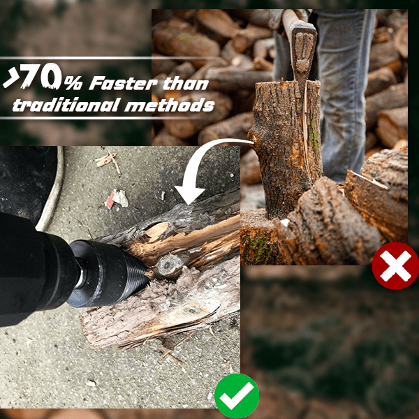 🥳2026 HOT SALE🥳🔧The Professional Upgrade for Firewood Prep. Durable Drill Set Makes Quick Work of Logs. 🛠️⚡