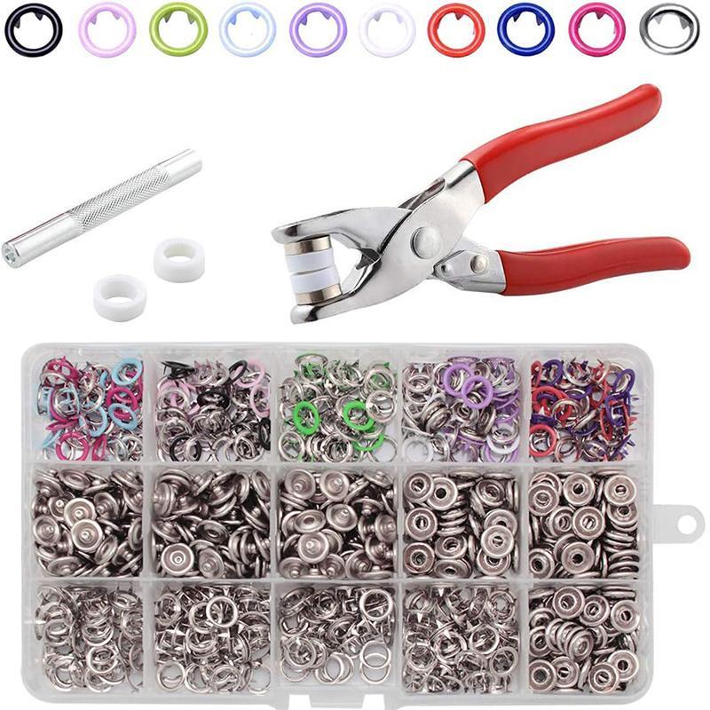 🔥50%OFF🔥100pcs Invisible Colored Metal Buckle & 1 Count Manual Pressure Pliers