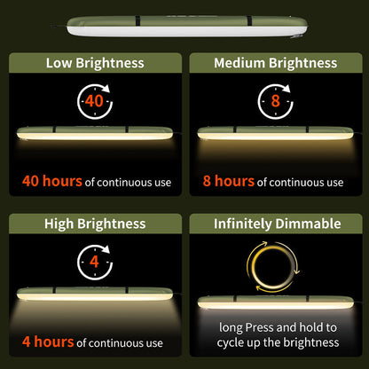 🌿Rechargeable LED Inflatable Camping Tube Light"💡🏕️ Inflatable Light – Glows brighter than a bear’s midnight snack! 🐻🎇 No more 'lost in tent darkness' chaos!"
