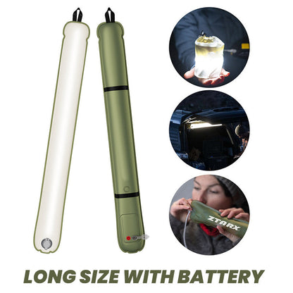 🌿Rechargeable LED Inflatable Camping Tube Light"💡🏕️ Inflatable Light – Glows brighter than a bear’s midnight snack! 🐻🎇 No more 'lost in tent darkness' chaos!"