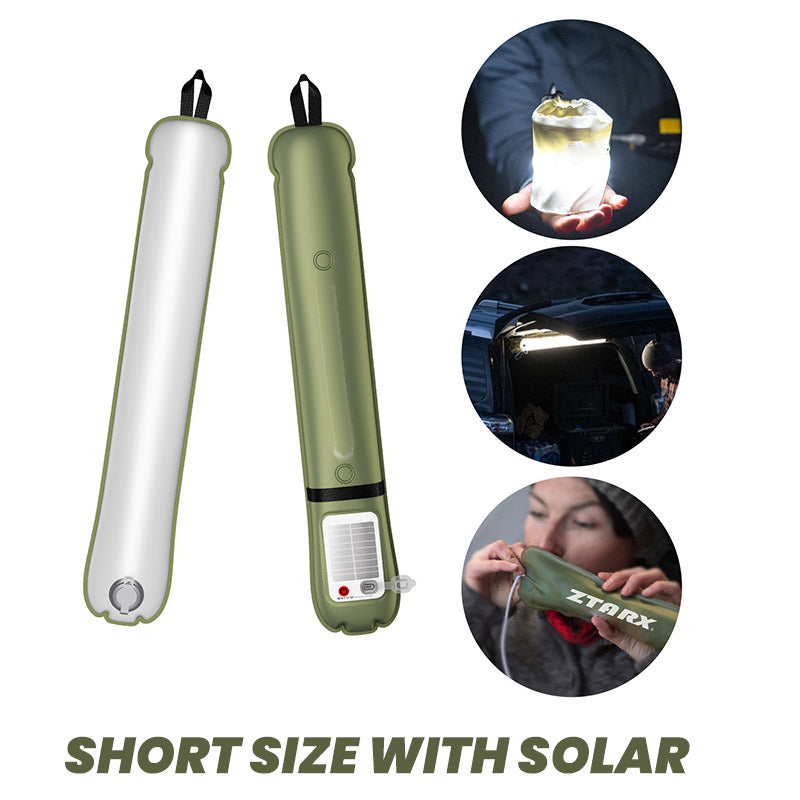 🌿Rechargeable LED Inflatable Camping Tube Light"💡🏕️ Inflatable Light – Glows brighter than a bear’s midnight snack! 🐻🎇 No more 'lost in tent darkness' chaos!"