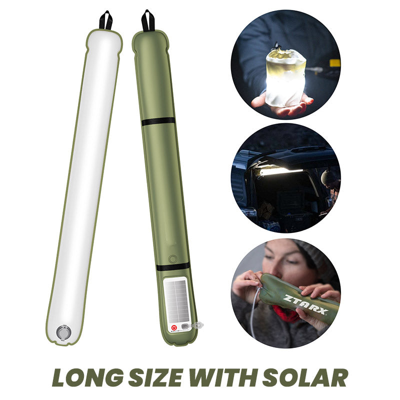 🌿Rechargeable LED Inflatable Camping Tube Light"💡🏕️ Inflatable Light – Glows brighter than a bear’s midnight snack! 🐻🎇 No more 'lost in tent darkness' chaos!"