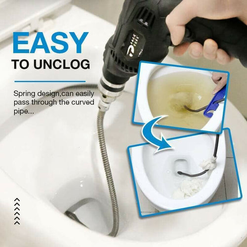 🚿 ¡50% DE DESCUENTO! 🎉 Muelle eléctrico para desatascador – Potente, Flexible y Ligero 🪠📦