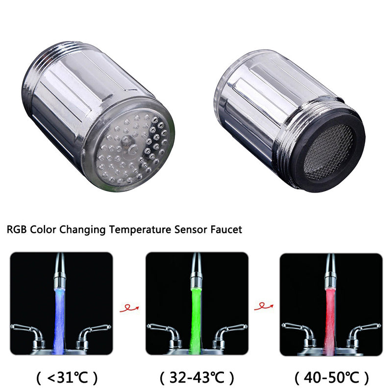 7-Color LED Stream Color Changing Water Faucet