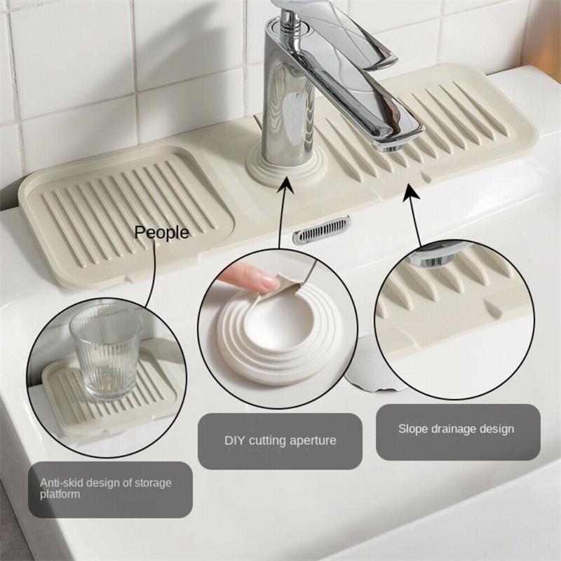🚰💧 Kitchen Bathroom Faucet Sink Splash Guard Mat ✨