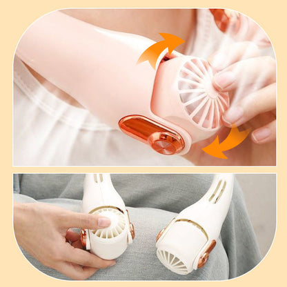 💨 Neck Air Conditioner Fan – Ultra-Quiet, Portable & 360° Rotating – Perfect for Summer 🌞