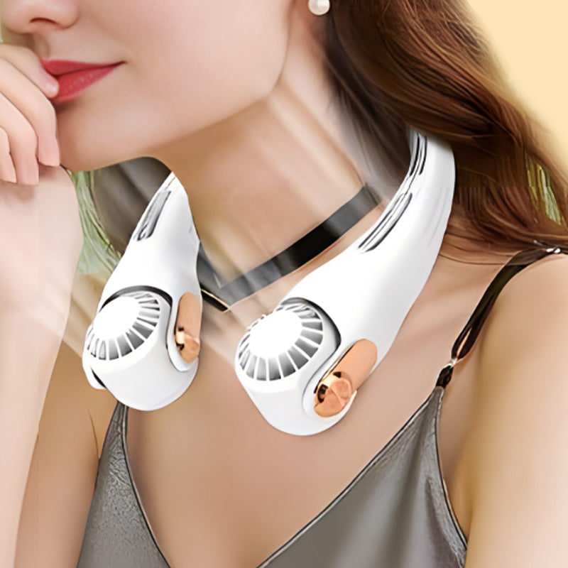 💨 Neck Air Conditioner Fan – Ultra-Quiet, Portable & 360° Rotating – Perfect for Summer 🌞