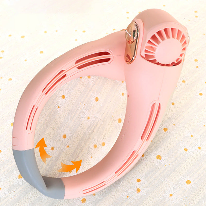 💨 Neck Air Conditioner Fan – Ultra-Quiet, Portable & 360° Rotating – Perfect for Summer 🌞