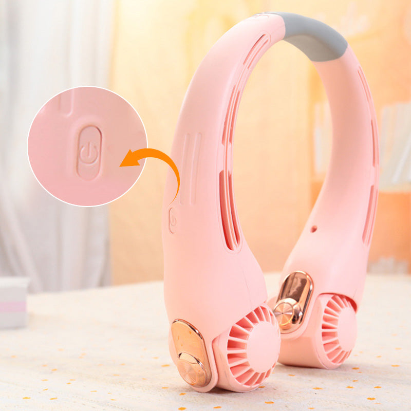 💨 Neck Air Conditioner Fan – Ultra-Quiet, Portable & 360° Rotating – Perfect for Summer 🌞